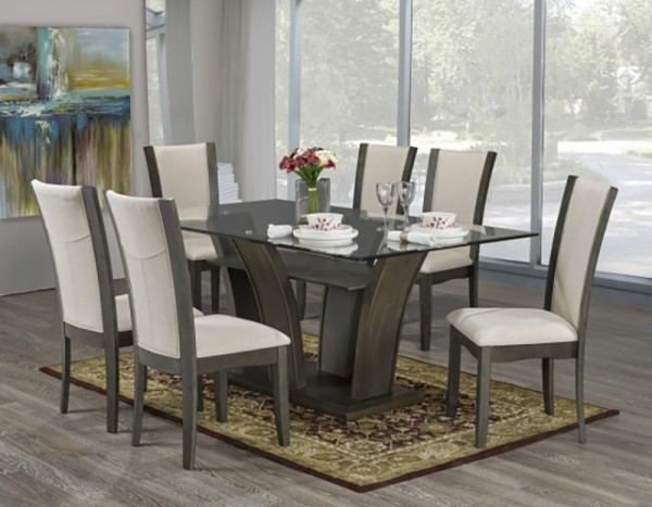 GR AMBROSE RECT. DINING SERIES GREY